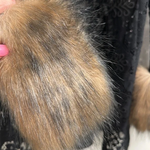 Alessandra Rich lace faux-fur detail coat NWT - Picture 11 of 14